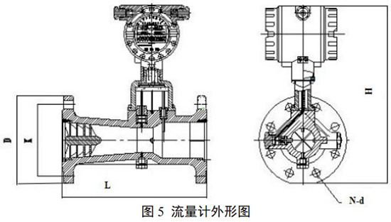 天然氣旋進(jìn)旋渦流量計(jì)外形圖