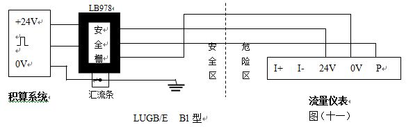 電容式渦街流量計(jì)防暴型渦街流量儀表配線設(shè)計(jì)圖一